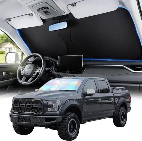 Window Shades for Car Windshield - Foldable Car Window Shades, 210T Reflective UV Block Sun Visor, Keep Vehicle Cool in Summer Heat, Universal Fit for Cars, SUVs and Trucks, Easy to Install & Store