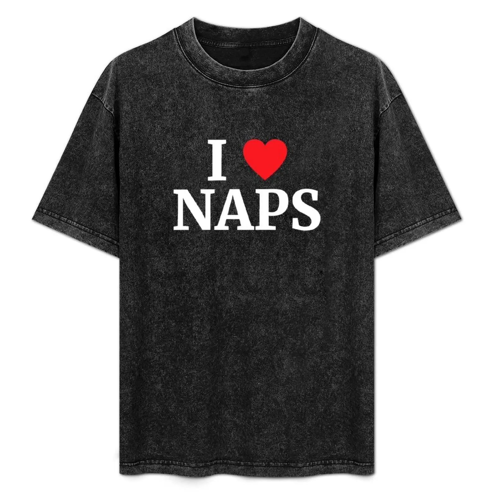 

I Love Naps Heart T-Shirt Casual Simple Design Short Sleeve Shirt