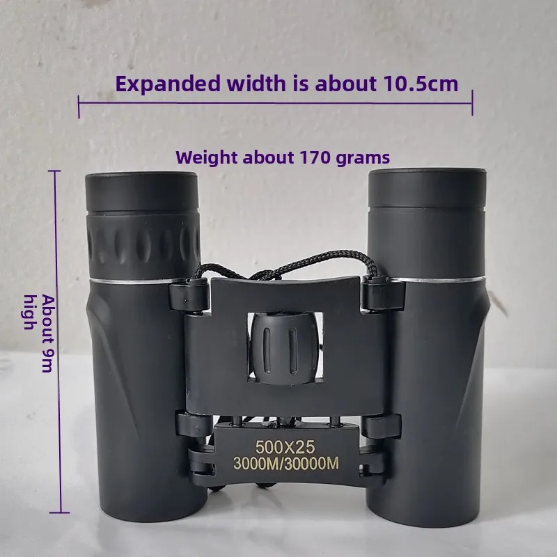 نظارات تلسكوبية بأنبوب مزدوج، رؤية ليلية شفافة ومنخفضة الإضاءة عالية الطاقة، جيب خارجي صغير 8X21 و4000X25 و500X #2