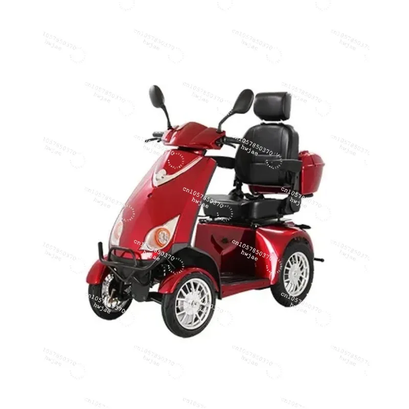 

Four-wheeled electric vehicle for middle-aged and elderly people, home transport for children, double moped.