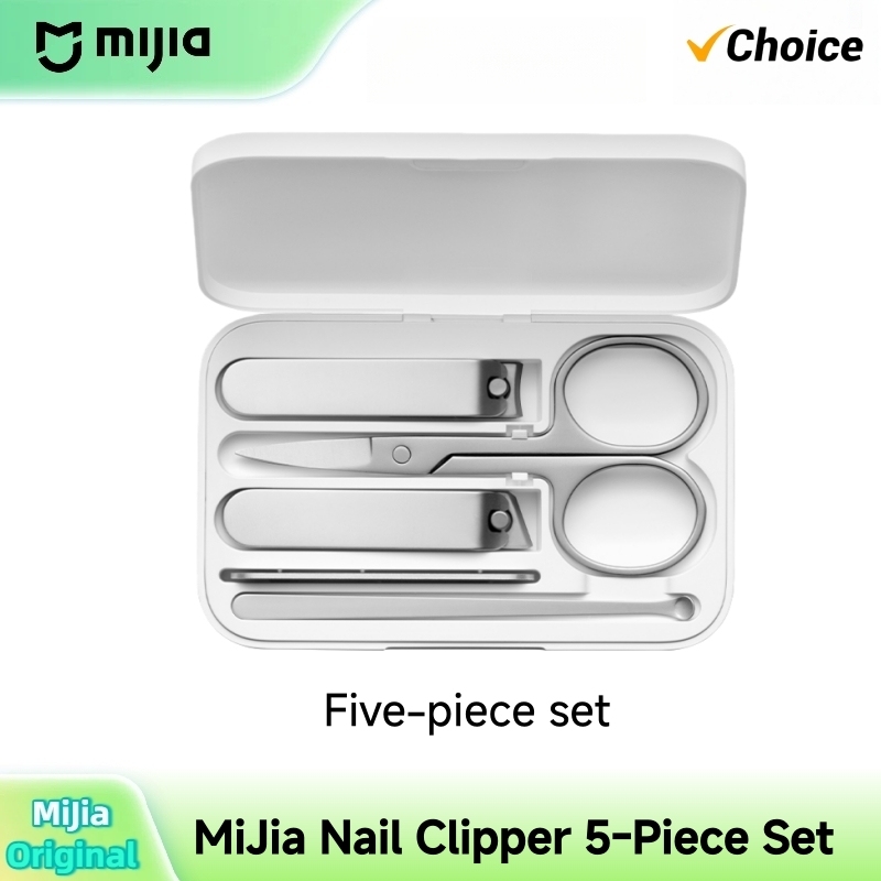  Mijia Nail Clippers Tool Set 5-Piece Set Pedicure Care Clipper Earpick Nail File Professional Beauty Tools Nail Cutter Trimmer 