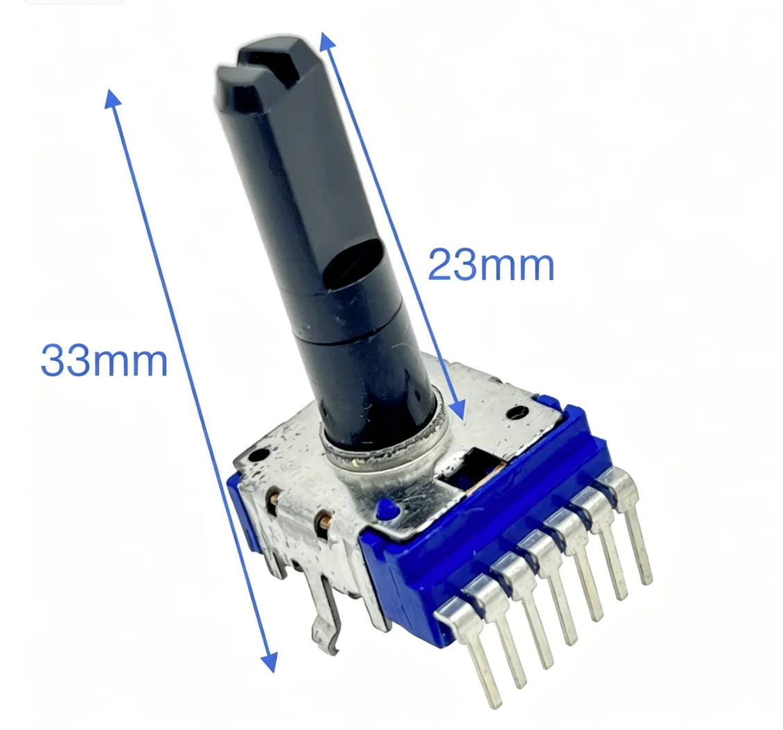 RK14 potentiometer duplex B100K with midpoint positioning shaft length 23mm 2pcs