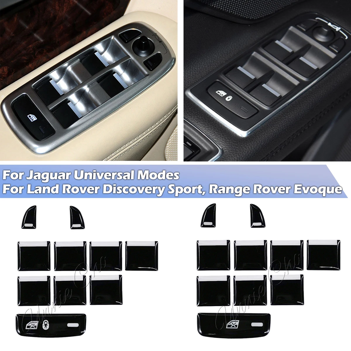 

Window Button Cover Trim for Jaguar XJ XJL XF XFL XE XEL F-Pace E-Pace for Range Rover Evoque for Land Rover Discovery Sport