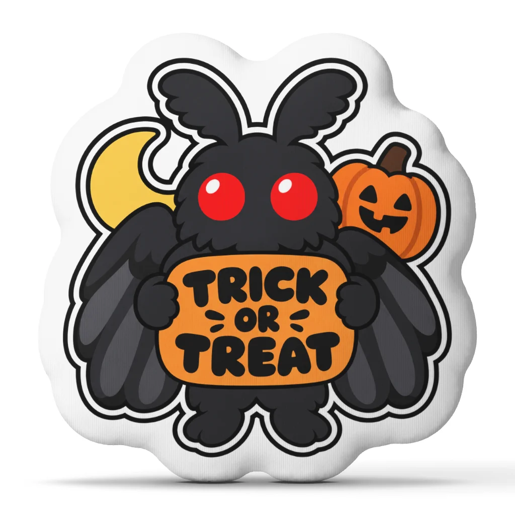 Mothman Trick Treat Shaped Pillow Cushion Irregular Stuffed Throw Pillow for Sofa Home Decoration Gift