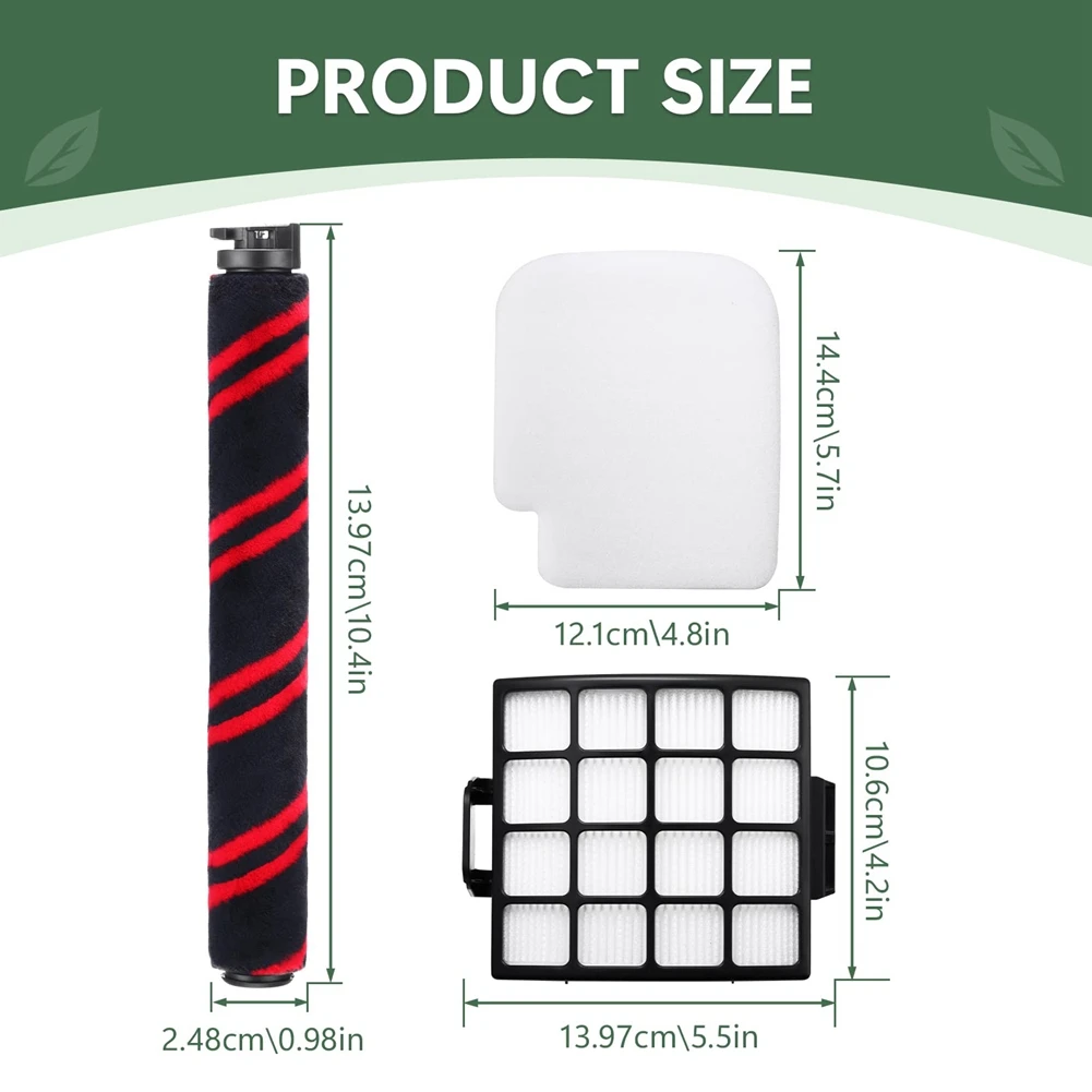 【TODAY-BUY】قطع غيار الفرشاة الرئيسية فرشاة جانبية فلتر HEPA لملحقات المكنسة الكهربائية Shark AZ3002 AZ3000 AZ3000W