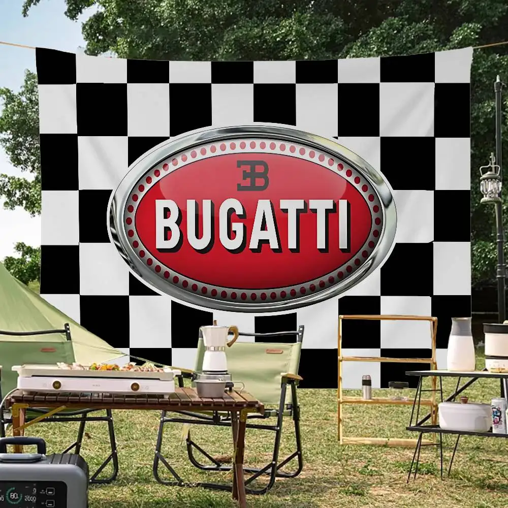 Brand B-Bugatti Large Size Flags Printing Patterns Interesting Birthday Party Decorations Banner