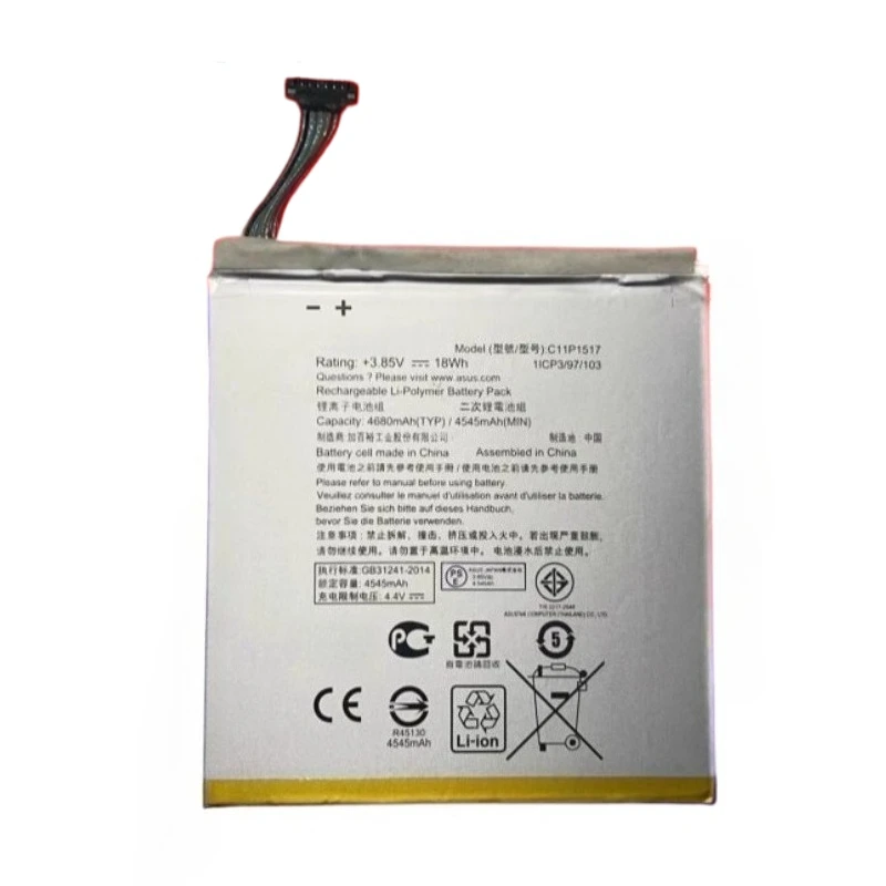Batterie pour tablette PC 3.85V 4680mAh C11P1517, pour ASUS Zenpad 10 Z300M Z301MFL Z300CNL Z301M Z301MF P00C P028, flambant neuf, haute qualité