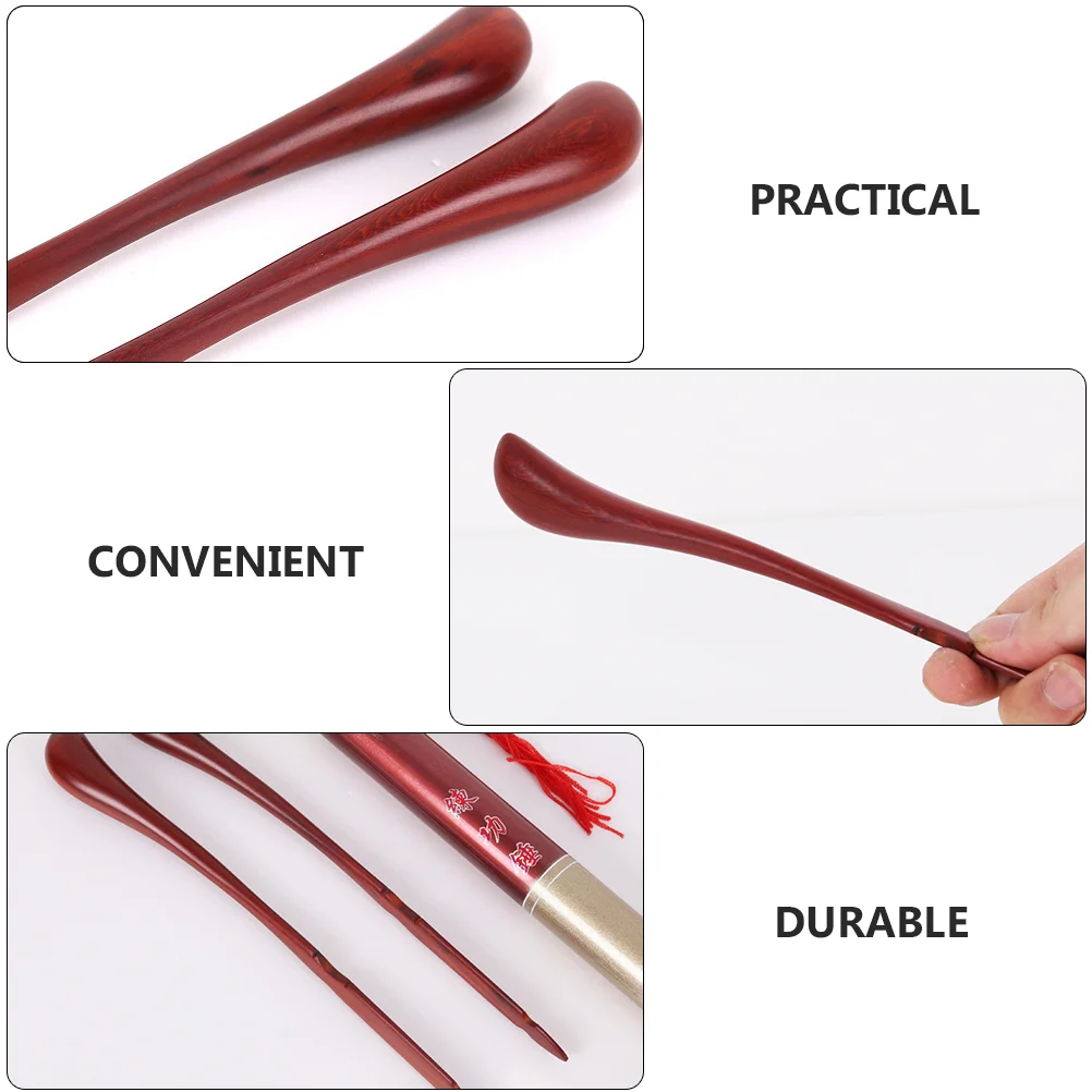 2 Pcs Dulcimer Exercise Hammer Beaters Rosewood Parts Creative Accessories Hammers with Bucket Tools