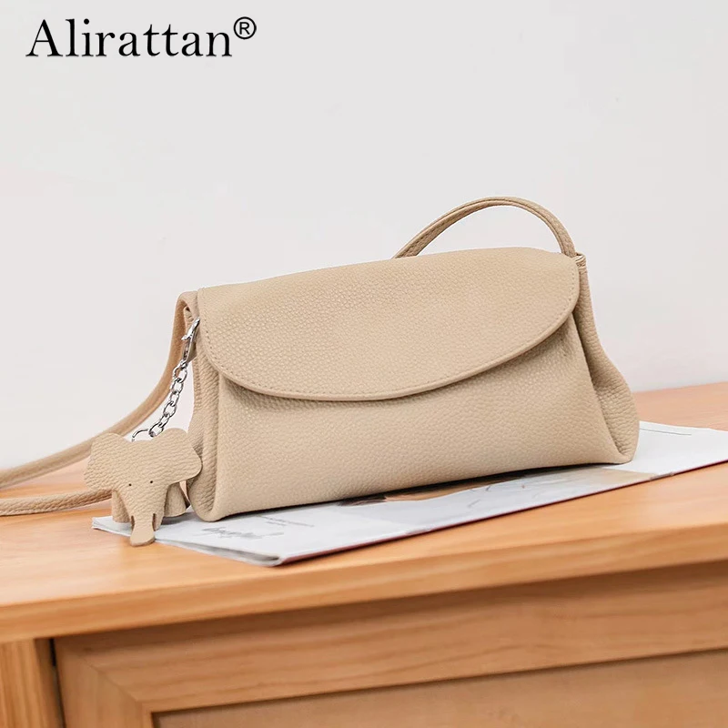 

Alirattan 2025 New Multi Functional Casual Storage Bag 2025 New Genuine Leather Layered Cowhide Shoulder Crossbody Bag