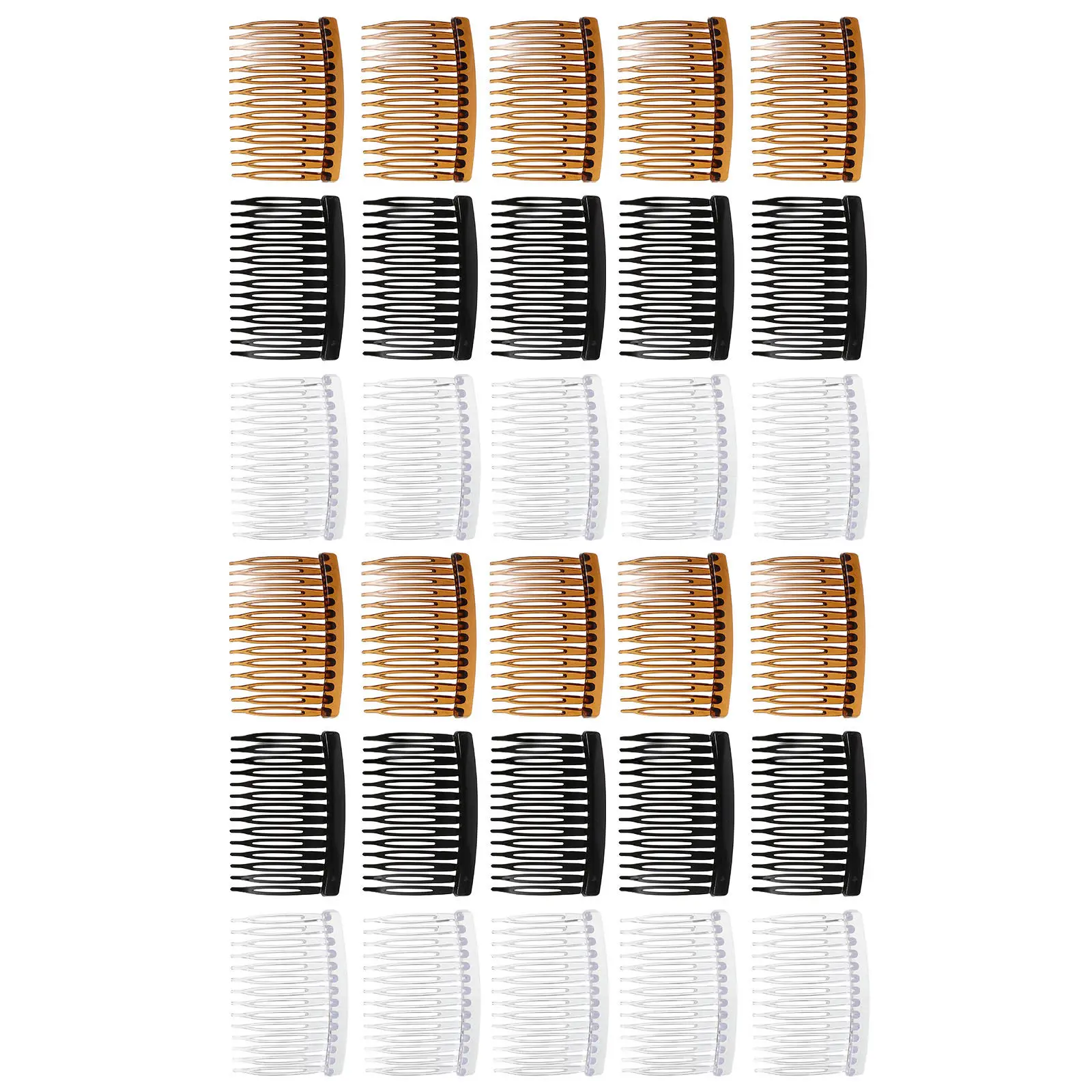 30Pcs Hair Side Combs Small Lightweight Plastic 14 Teeth Clips for Women Daily Styling Updo Hair Insert Comb Accessories