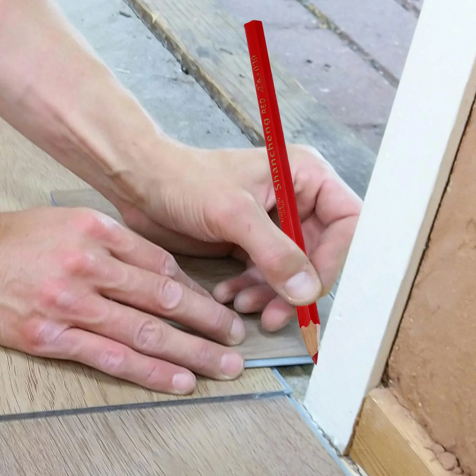 20 шт. красный шестигранный карандаш, плотник, рисунок для строительства, инструмент для маркировки, плотницкий деревянный станок