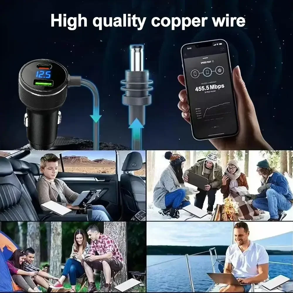 Für Starlink Mini Autoladegerät 12V-24V auf 30V 2A Aufwärtswandler mit digitaler Spannungsanzeige QC3.0+PD Netzadapter Autozubehör – Detail 5