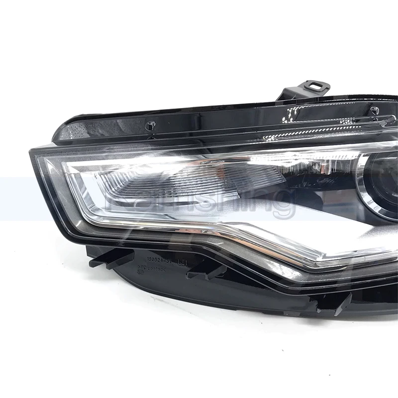 Kamshing المصد الأمامي المصباح لأودي A6 2012-2015 الجبهة رئيس ضوء كشافات رئيس مصباح دون AFS