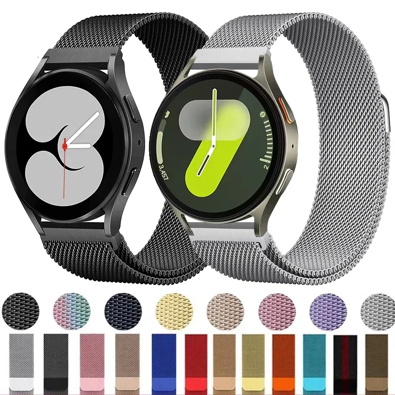 22 مللي متر 20 مللي متر حزام لساعة سامسونج جالاكسي 3 4 5 6 7 44 مللي متر/40 مللي متر ميلانو حلقة سوار جالاكسي ساعة 4/6 كلاسيكي 47 مللي متر 46 مللي متر شريط معدني