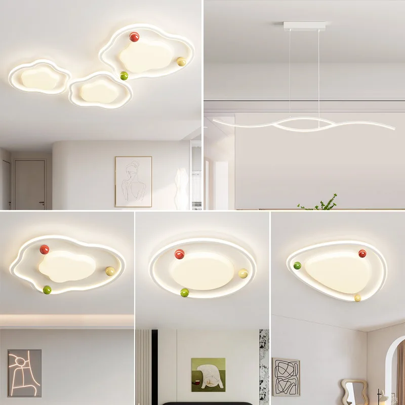 Cream style bedroom light, children's room ultra-thin eye protection light, quiet and minimalist room small milk bean ceiling