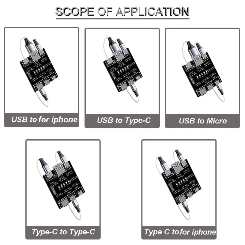 1/2/3Pcs DT3 USB Tester Data Cable Detection Board for iOS Android Micro Type-C Short Circuit on-Off Switching Test Board Tool view 5