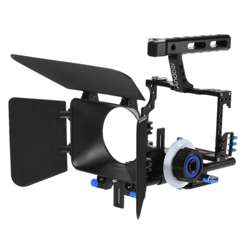 Imagen 2 del producto Andoer-Kit de plataforma de jaula de vídeo para cámara C500, sistema de fabricación de película para Panasonic GH4, Sony A7S/A7/A7R/A7RII/A7SII/A7IV ILDC