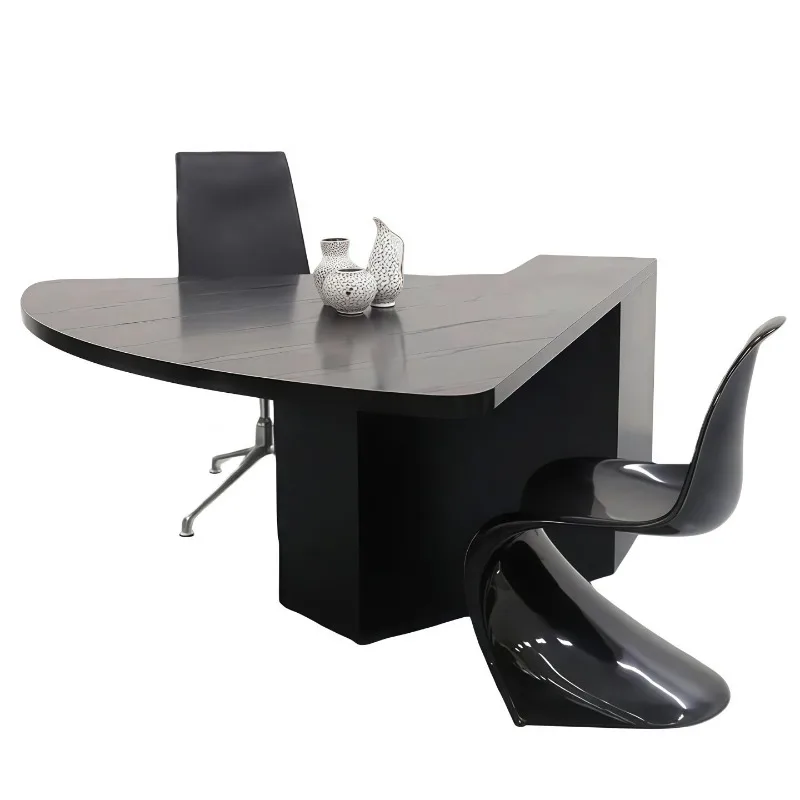 

Italian paint desk corner table modern simple desk special-shaped office computer desk