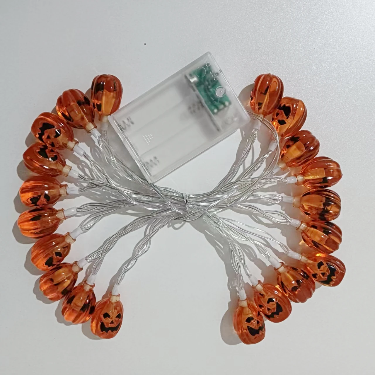 Halloween Pumpkin String Light Battery Operated LED Decoration Lamp Horror Atmosphere Light For Festival Party Bar&Haunted House