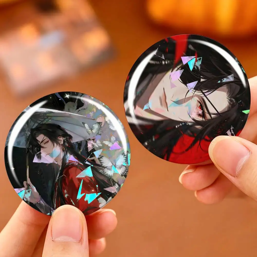 Hua Cheng Heaven Officials Blessing Custom Tinplate Round Button Badges Pins Brooches for Clothes Backpack
