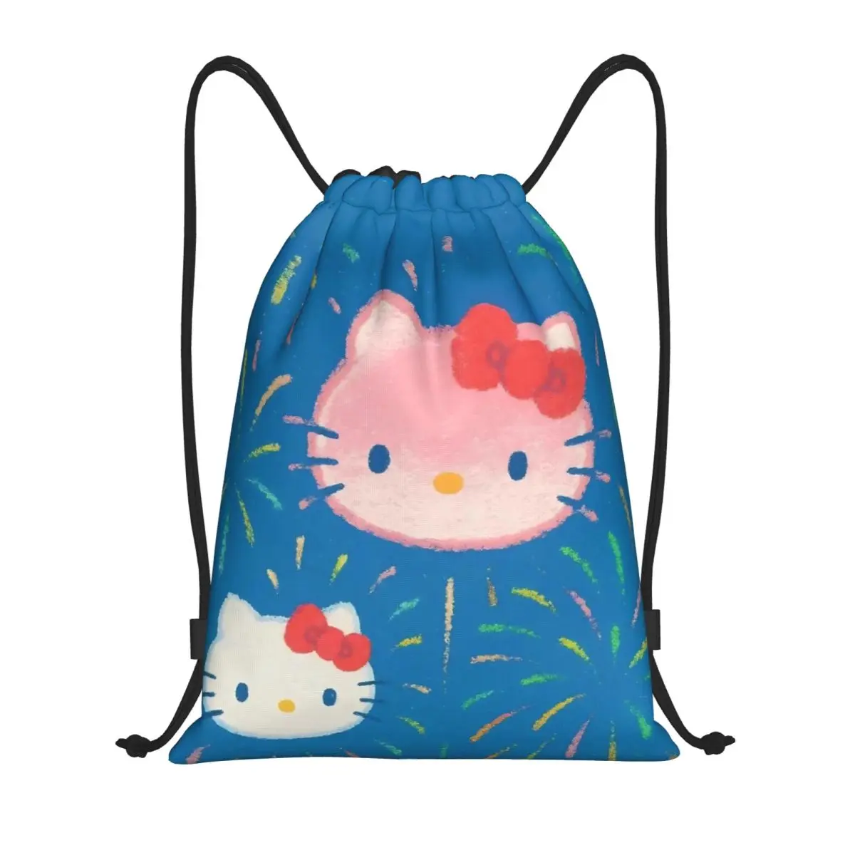 مرحبا كيتي الكرتون الرباط أكياس الرياضة على ظهره الصالة الرياضية Sackpack سلسلة أكياس لركوب الدراجات #1