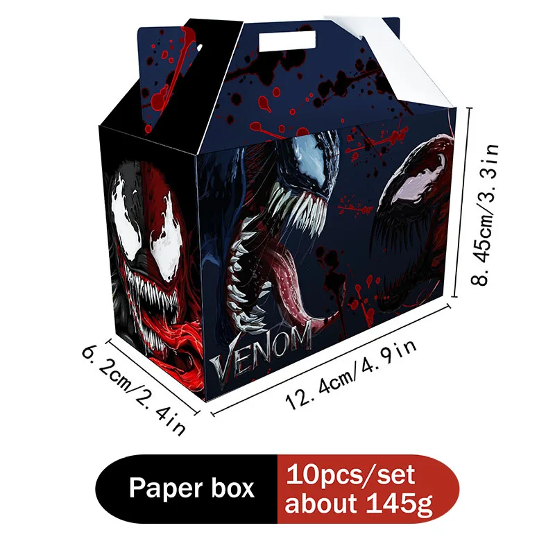 VENOM Theme Balloon VENOM Birthday Party Decoration Balloons Disposable Tableware Sets for Kid Boy Girl Party Birthday Supplies