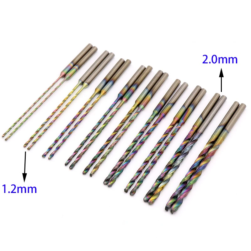 1/5/10PCS 0.8-2.2mm Trempé HSS Foret Hélicoïdal 2.35mm Tige Mini Foret Outil Rotatif Pour Trou D'ouverture En Métal/Bois/Plastique