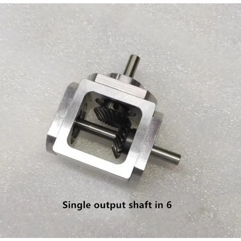 Right Angle Drive Variable Speed Bevel Gearbox 1:1 Bevel Gearbox Steering Ratio T-Cross 90 Degree Corrector 6MM Load 20KG