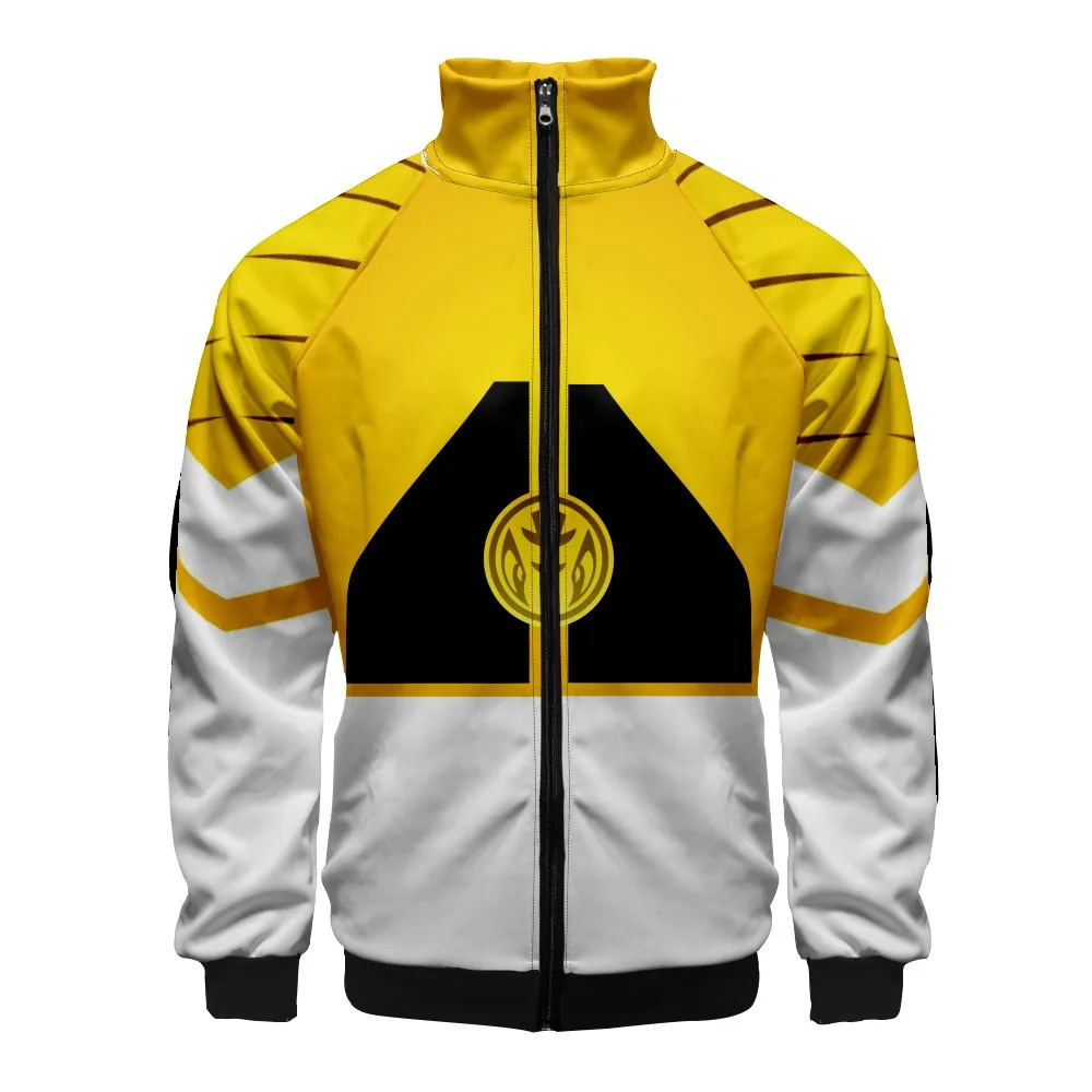 Mighty Morphin 3D Digital Printing Stand Collar Zipper Jacket Men/Women Long Sleeve Jackets Streetwear Fashion Cosplay Clothes