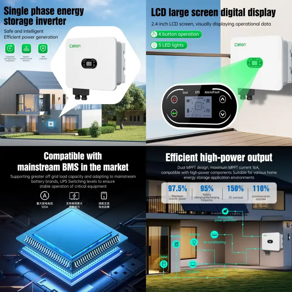 

Solar Inverter for Home and Commerce 3kW 6kW Hybrid Grid Tied Off Grid Photovoltaic Single Phase Inverter for Solar Panel
