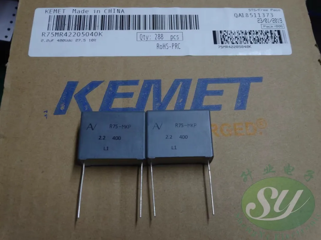 

5PCS AV R75 2.2uf/400V 2u2 225 New film capacitor 27.5MM