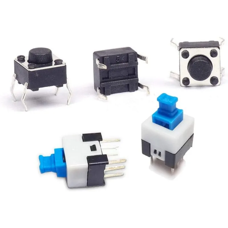 10 Values 180PCS Tactile Push Button Switch Mini Momentary Tact Assortment Kit DIY for Switch 6*6 4.3MM~13MM DIP 4P