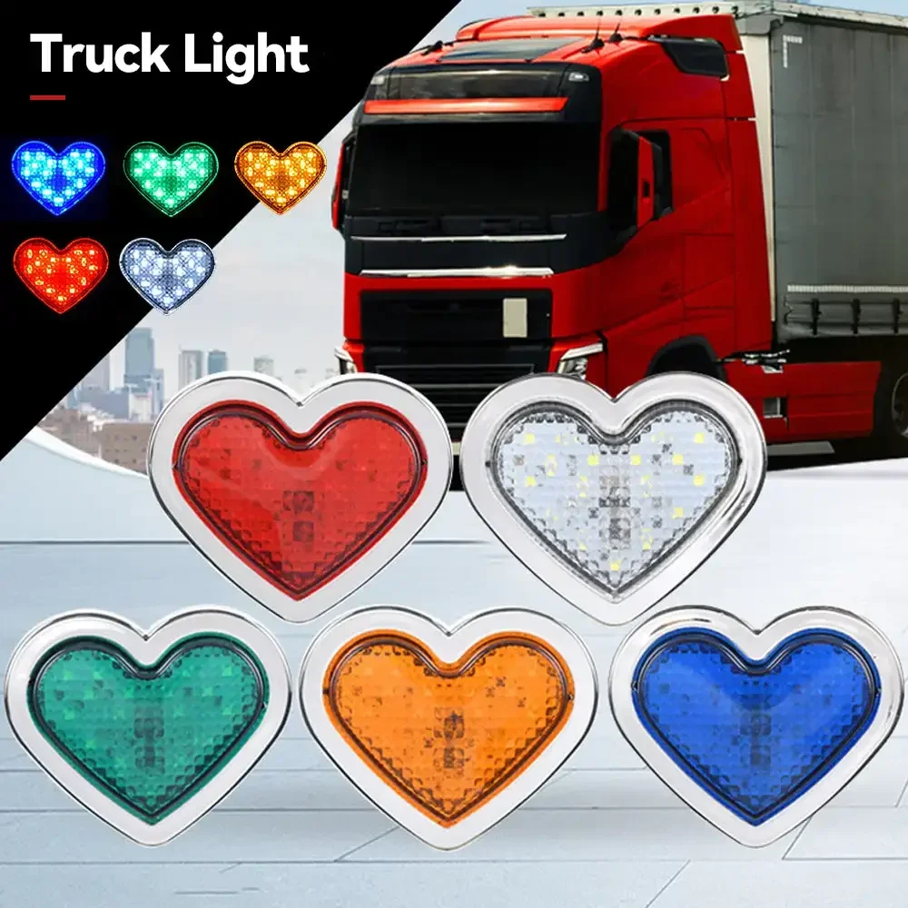 Red Heart Butterfly Star Shaped Turn Signal Lamp Side Marker Light 24V LED Light FOR Cars Vans Trucks Trailers ATV Accessory