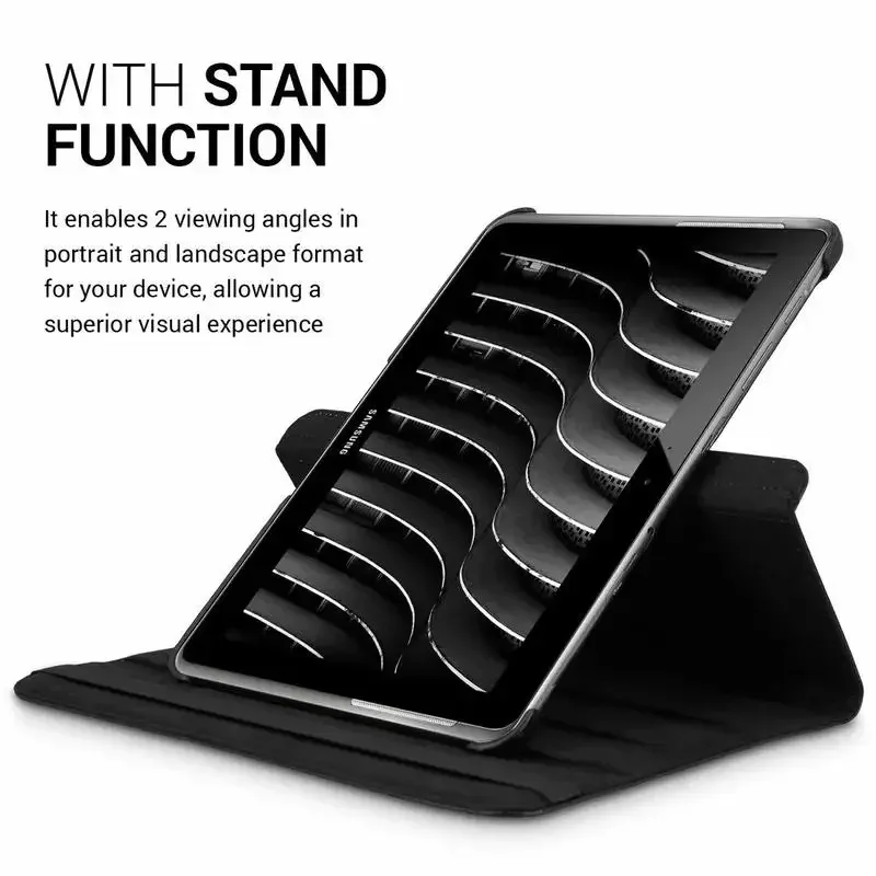 Cover Case For Samsung Galaxy Tab 2 10.1 GT-P5100 P5110 P7500 P7510 360 Degree Rotating Tablet PU Leather Case Tab2 10.1 Glass