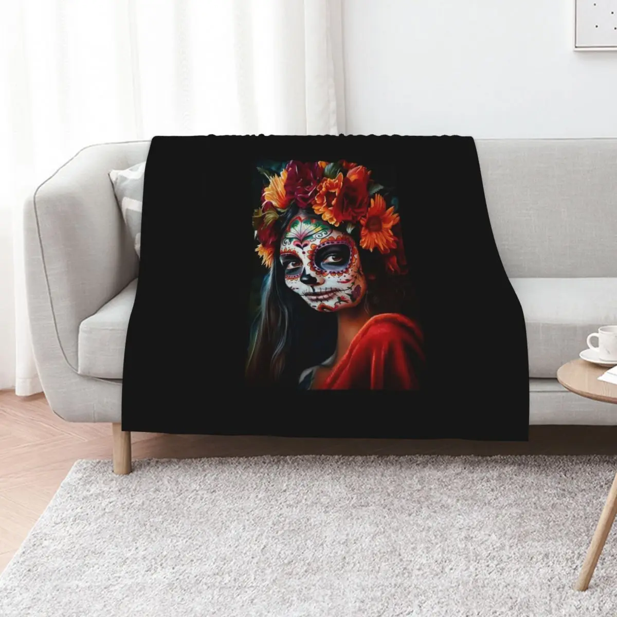 Dia de Los Muertos Throw Blanket Luxury Throw Cute Decorative Throw Picnic Soft Plush Plaid funny gift Blankets