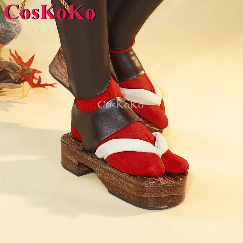 

CosKoKo Kaedehara Kazuha Shoes Cosplay Game Genshin Impact Fashion Universal Clogs Halloween Party Role Play Accessories 36-43