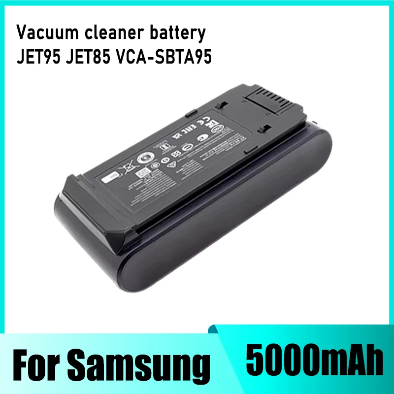 For Samsung vacuum cleaner battery replacement 25.2V 5000mAh VCA-SBT95 JET95 JET85 VS20A95823W