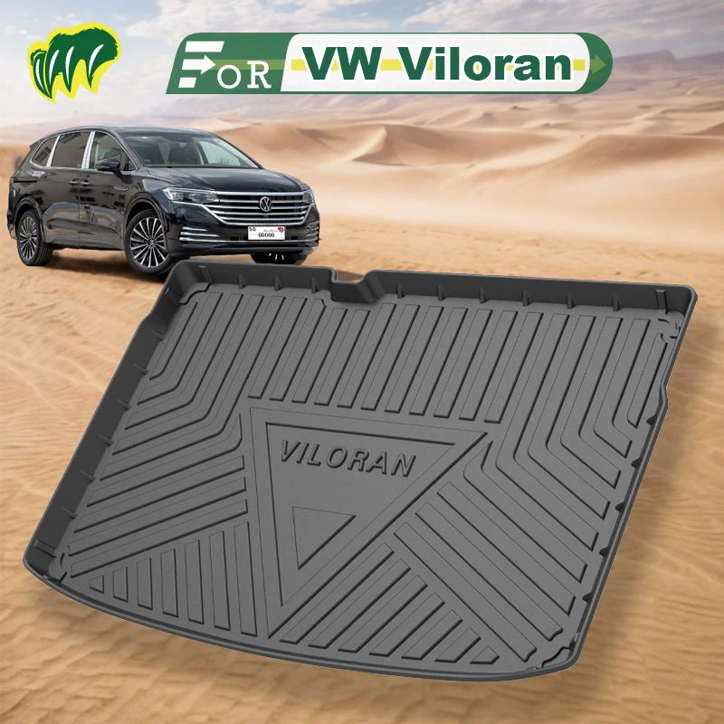 

For VW Viloran 2021 2022 2020-2023 Custom Fit Car Trunk Mat All Season Black Cargo Mat 3D Shaped Laser Measured Trunk Liners