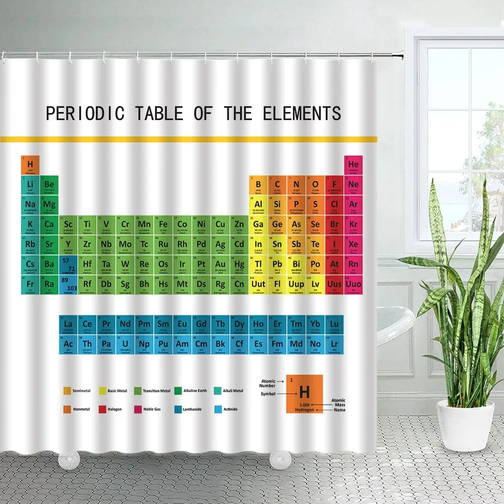 Vintage Old Newspaper Shower Curtains France Paris Tower Periodic Table Bath Curtain Retro Fabric Print Home Bathroom Decor Sets