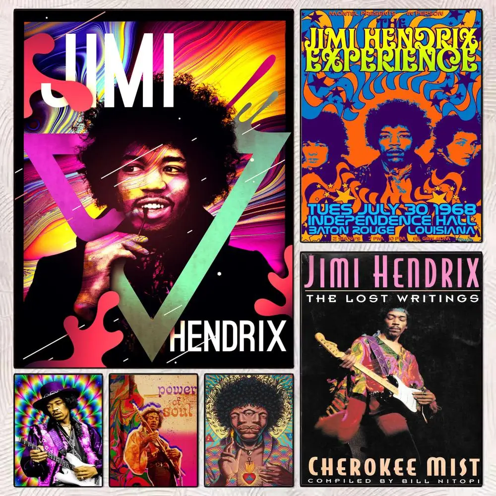 SINGER J-JIMI H-HENDRIX Poster, Kunstposter, Filmmalerei, Familie, Kinderzimmer, Wanddekoration, Druck, Geschenk