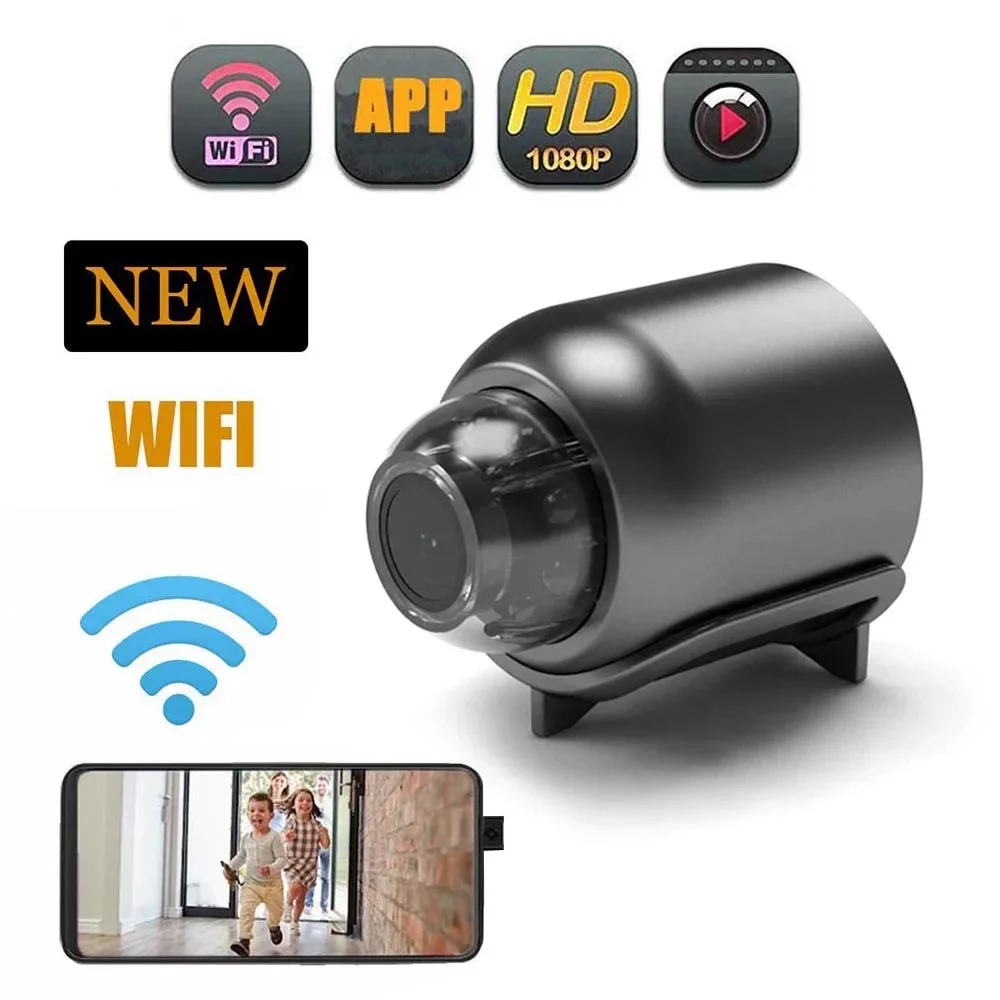 Minicámara 4k HD 1080p Wifi inalámbrica, Webcam Web, cámaras Ultra espía, visión nocturna infrarroja oculta, detección de movimiento, gran angular