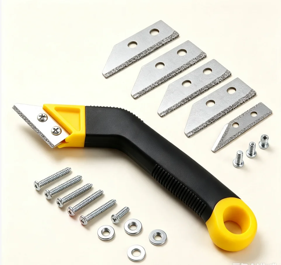 Tile Grout Saw Grout Removal Tool, Angled-Design Grout Hand Saw for Tile Cleaning, Removing Paint and More