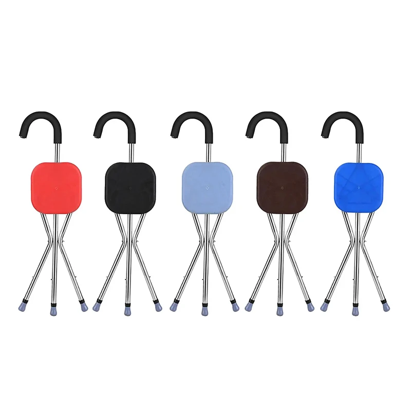 مقعد قصب المشي قابل للطي خفيف الوزن في الهواء الطلق كرسي قابل للطي للرجال المسنين المعاقين الجد الجدة #2