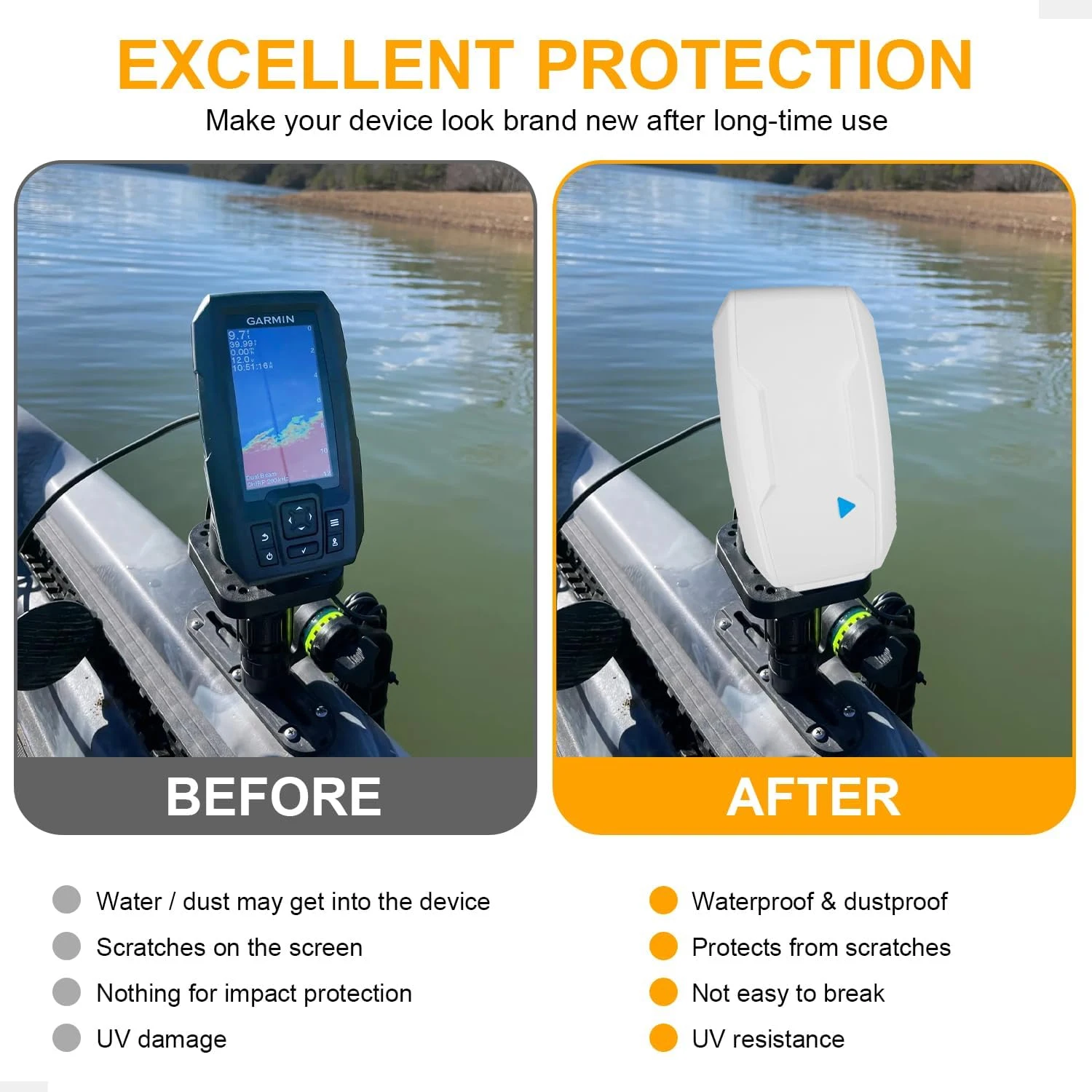 Replace for Boats 010-12441-00 Fit for Garmin Striker 3.5-inch Fishfinders, for Striker 4/4cv/4dv, Protective Sun/Dust Cover