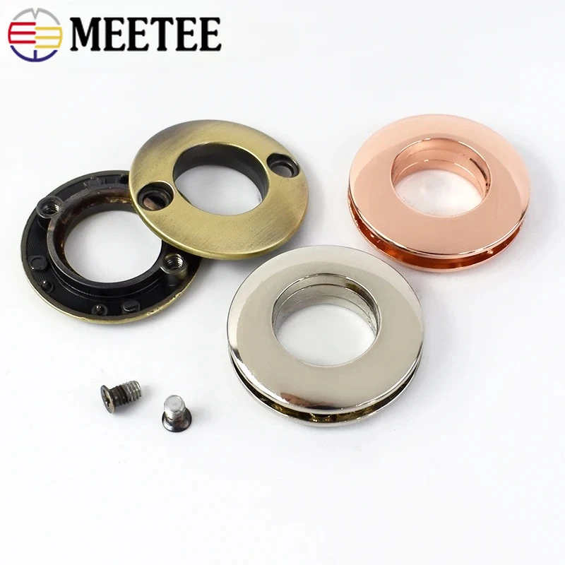 10Pcs 10-25mm Metal Buckles O Ring Screw Eyelet Clasp Jacket Shoes Handbags Grommet Rings Webbing Strap Decor Buckle Accessories