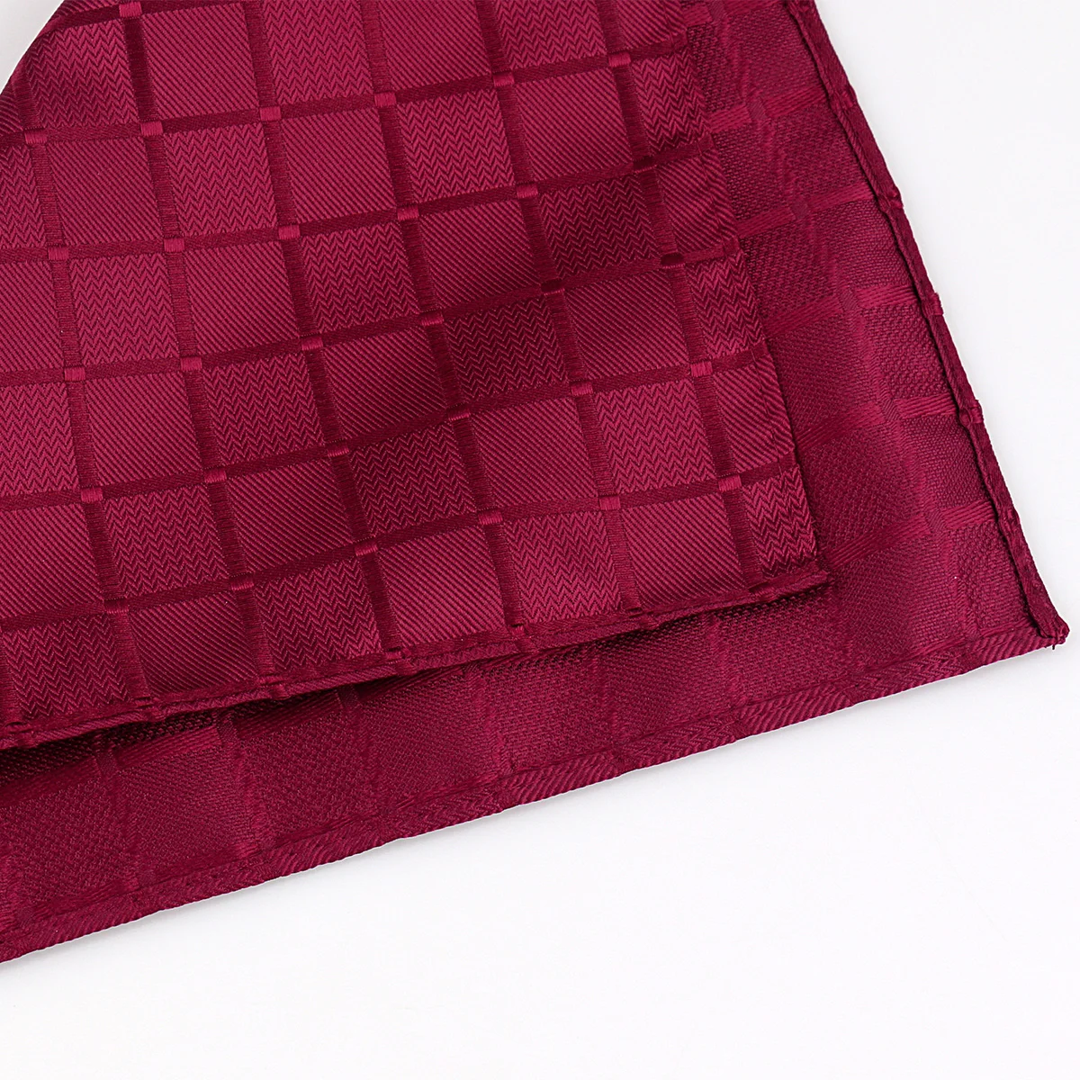 Lenço de Bolso Masculino Vintage Xadrez e Liso, Design Britânico, Acessório para Terno, Cinza, Preto, Vinho