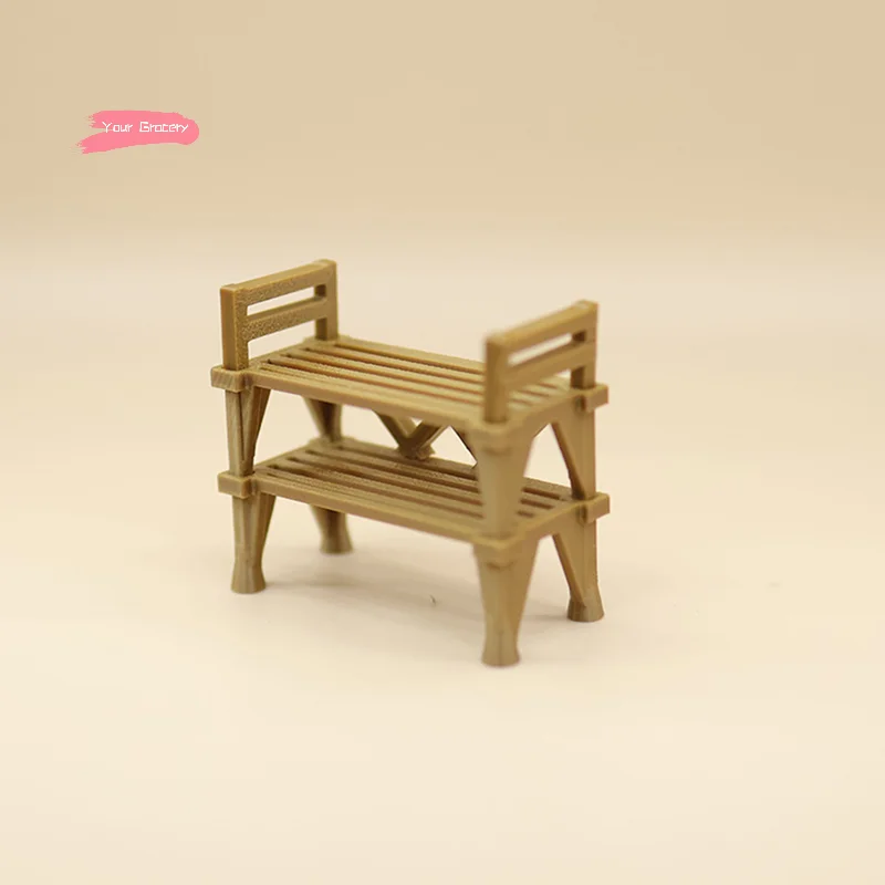 Zapatero de doble capa 1/12, muebles para casa de muñecas, modelo simulado, accesorios de decoración de escena para el hogar, 1 ud.