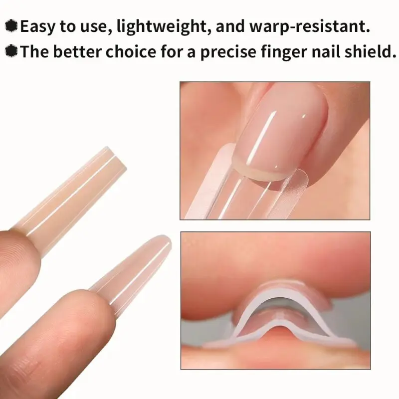 

240pcs Art Nail Forms Seamless Sandwich-style Extension Nail Mold Free of Grinding Ultra-thin Frosted Full Patch DIY Clear Nail