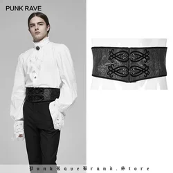 PUNK RAVE Men's Gothic Palace Gorgeous Girdle Jacquard Waist Seal Stage Perform Party Men Clothes Accessories Designer Belt