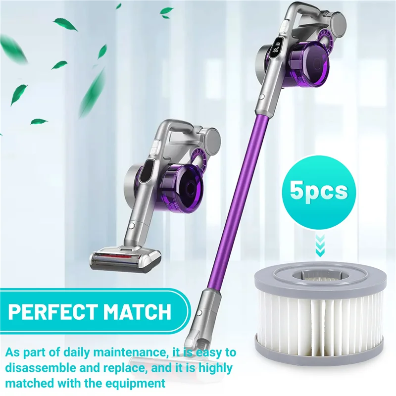 5PCS HEPA Filter For Xiaomi JIMMY JV85/JV85 Pro/H9 PRO Handheld Wireless Vacuum Cleaner
